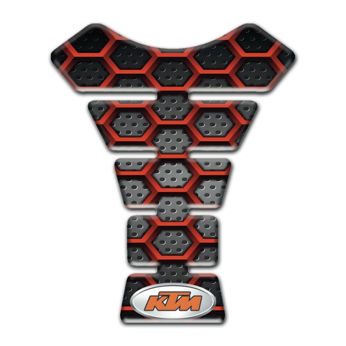 KTM  Tank Protector 3D red Grid Style 