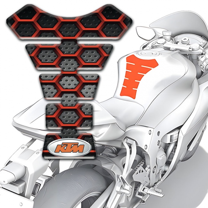 KTM Tank Protector 3D red Grid Style | Tank Protectors | Stickers | X ...