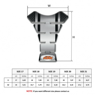 KTM Tank Pad Protector Gray Center Panel with Dark Perforated Base 