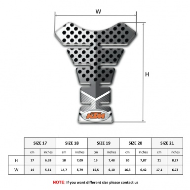 KTM Tank Pad Motorbike Perforated Style Design 