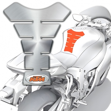 KTM Tank Guard Pads Silver Style 
