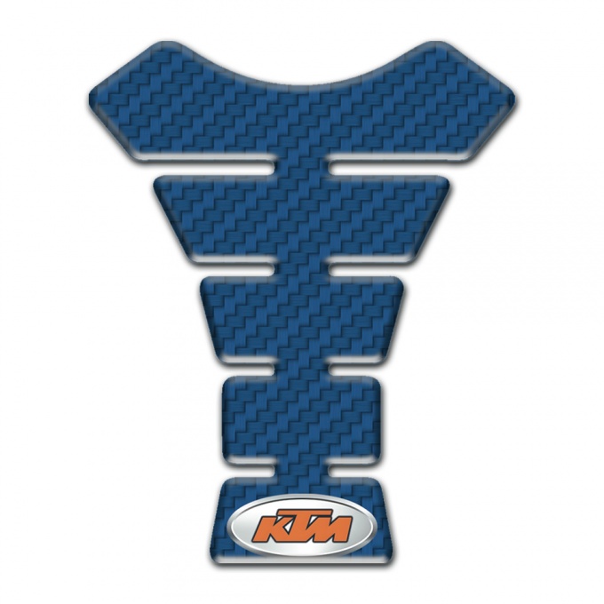 KTM Tank Pad Protector Navy Blue Carbon Style 