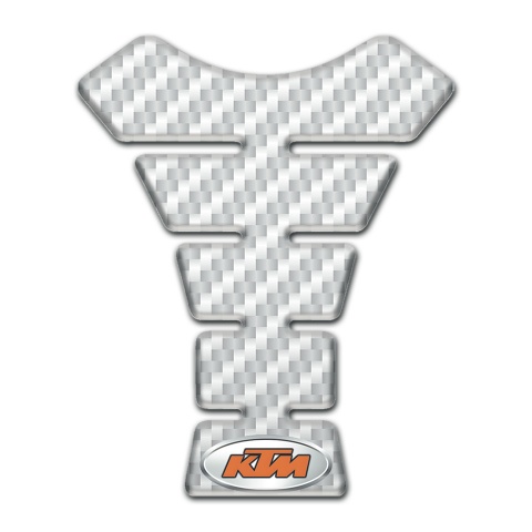KTM Tank Pad Motorbike White Carbon Style 