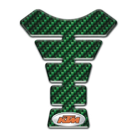 KTM Tank Protector Green Carbon Style 