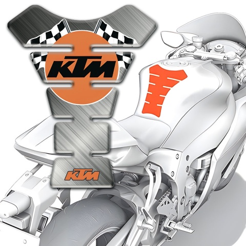 KTM Tank Pad Protector Matte Base with Racing Logo Style 