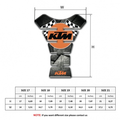 KTM  Tank Fuse Mixed Gray Black Base and Round Logo 