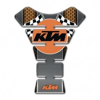 KTM Tank Protector Gray Base with Copper Honecomb Motive 