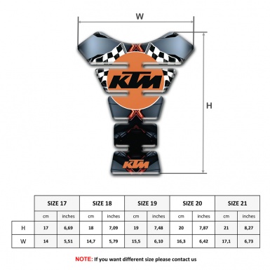 KTM Tank Pad Protector Stylish Base with Flags Logo 