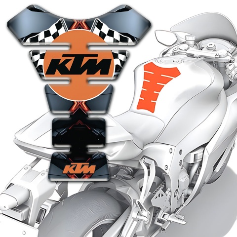 KTM Tank Pad Protector Stylish Base with Flags Logo 