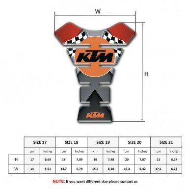 KTM Tank Protector Gray Red Basev Flags Logo Edition 