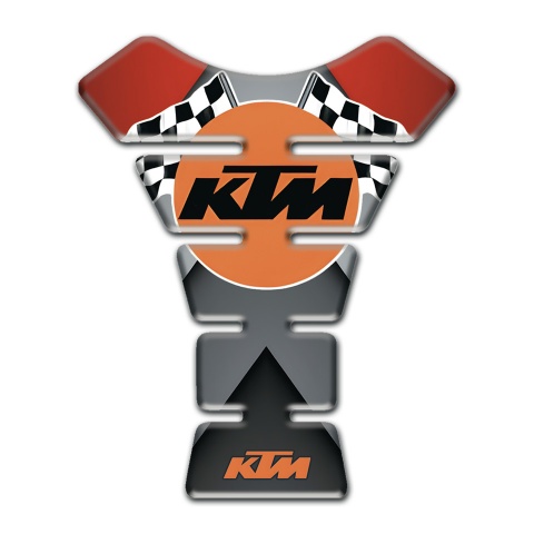 KTM Tank Protector Gray Red Basev Flags Logo Edition 