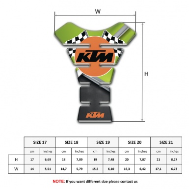 KTM Tank Guard Pads Green Black Basew and Round Logo Style 