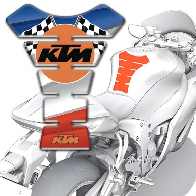 KTM Tank Fuse Colorful Base Round Orange Logo 