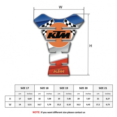 KTM Tank Fuse Colorful Base Round Orange Logo 