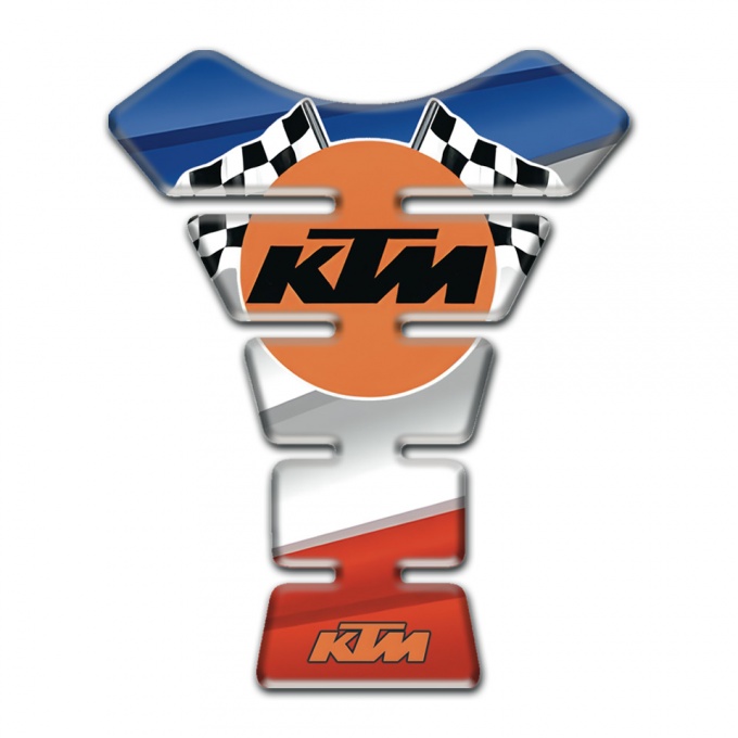 KTM Tank Fuse Colorful Base Round Orange Logo 