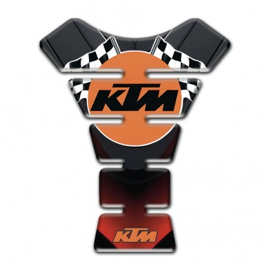 KTM Tank Guard Pads Silicone Sticker with Round Orange Logo