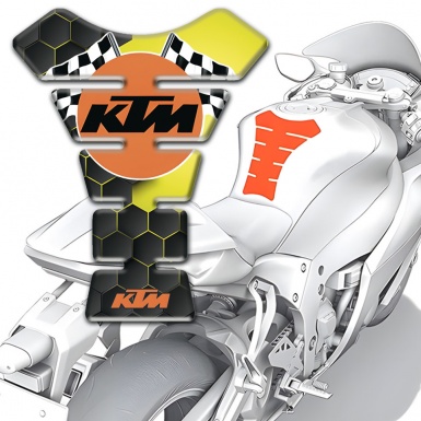 KTM Tank Fuse Stylish Design with Flags Logo