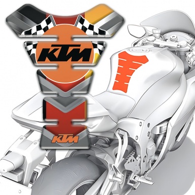 KTM Tank Protector Multicolored Model with Round Orange Logo