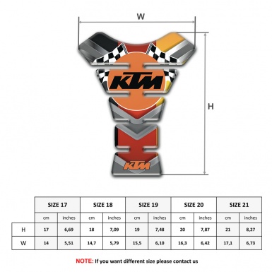 KTM Tank Protector Multicolored Model with Round Orange Logo