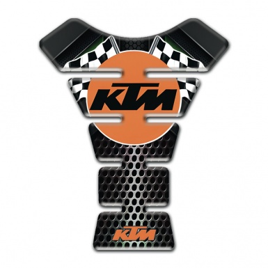 KTM Tank Pad Motorbike High-Quality Design with Orange Round Logo
