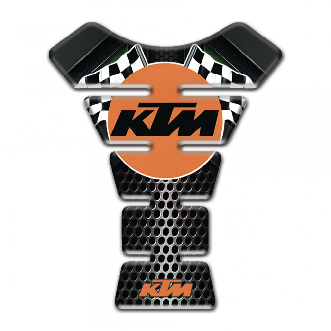 KTM Tank Pad Motorbike High-Quality Design with Orange Round Logo