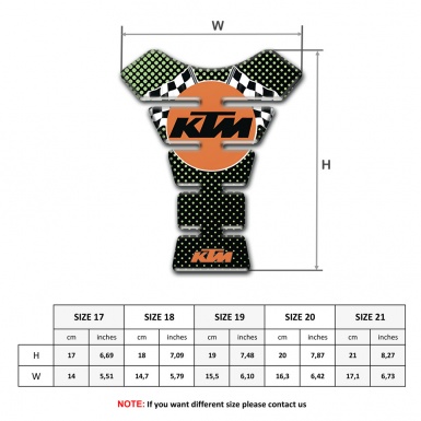 KTM Tank Guard Pads Green Dots Base with Flags Logo Style 
