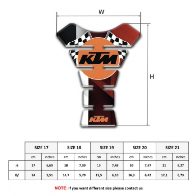 KTM Tank Protector Anti Slip Sticker Round Logo with Flags Motive 