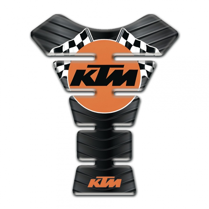 KTM Tank Protector Rubber Effect Base Flags Logo Style 