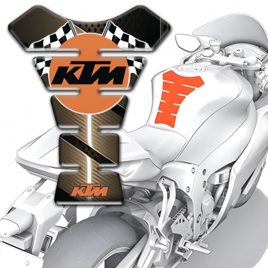 KTM Tank Pad Motorbike Bronze Base with racing Logo Style 