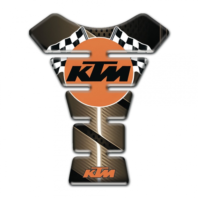 KTM Tank Pad Motorbike Bronze Base with racing Logo Style 
