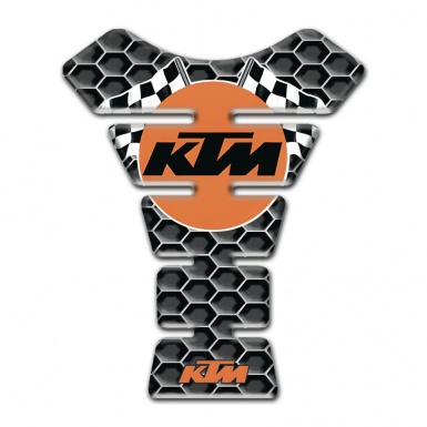 KTM Tank Pad Motorbike Honeycomb Base Racing Logo Style 
