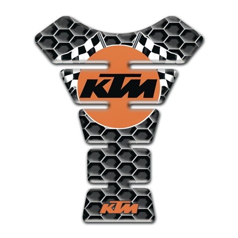 KTM Tank Pad Motorbike Honeycomb Base Racing Logo Style 