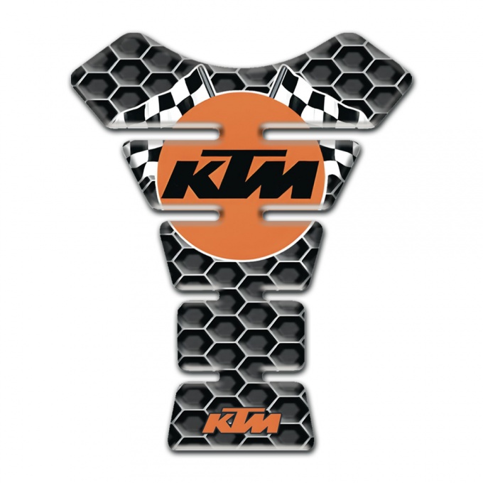 KTM Tank Pad Motorbike Honeycomb Base Racing Logo Style 