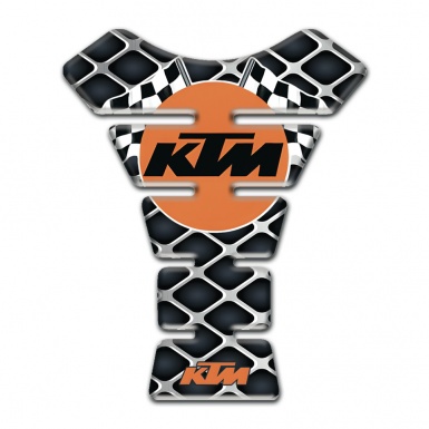 KTM Tank Pad Protector Large Mesh Base with Racing Logo Style 