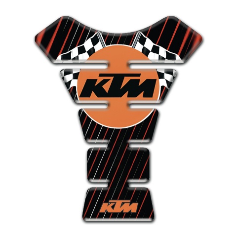 KTM Tank Pad Protector Thin Stripes Design with Racing Logo 