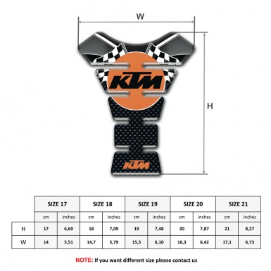 KTM Tank Fuse Anti Slip Sticker with Racing logo design