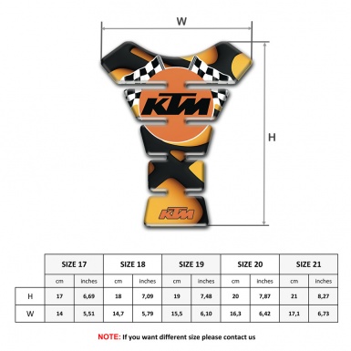 KTM Tank Protector Orange Black Version