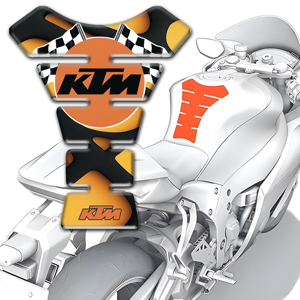 KTM Tank Protector Orange Black Version | Tank Protectors | Stickers ...