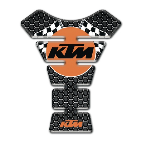 KTM Tank Guard Pads Perforated Steel Version with raacing Logo 