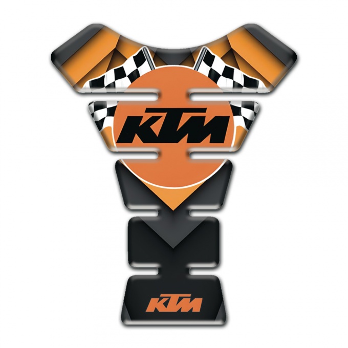 KTM Tank Pad Protector Orange Black Decoration with Racing Logo 