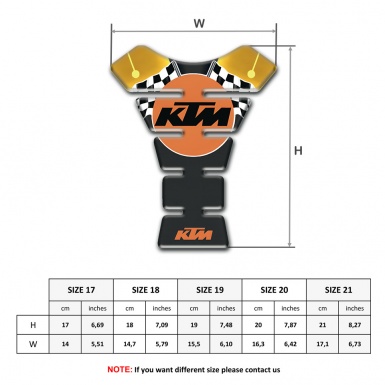 KTM Tank Fuse Anti Slip Sticker Black Yellow Style Racing Logo