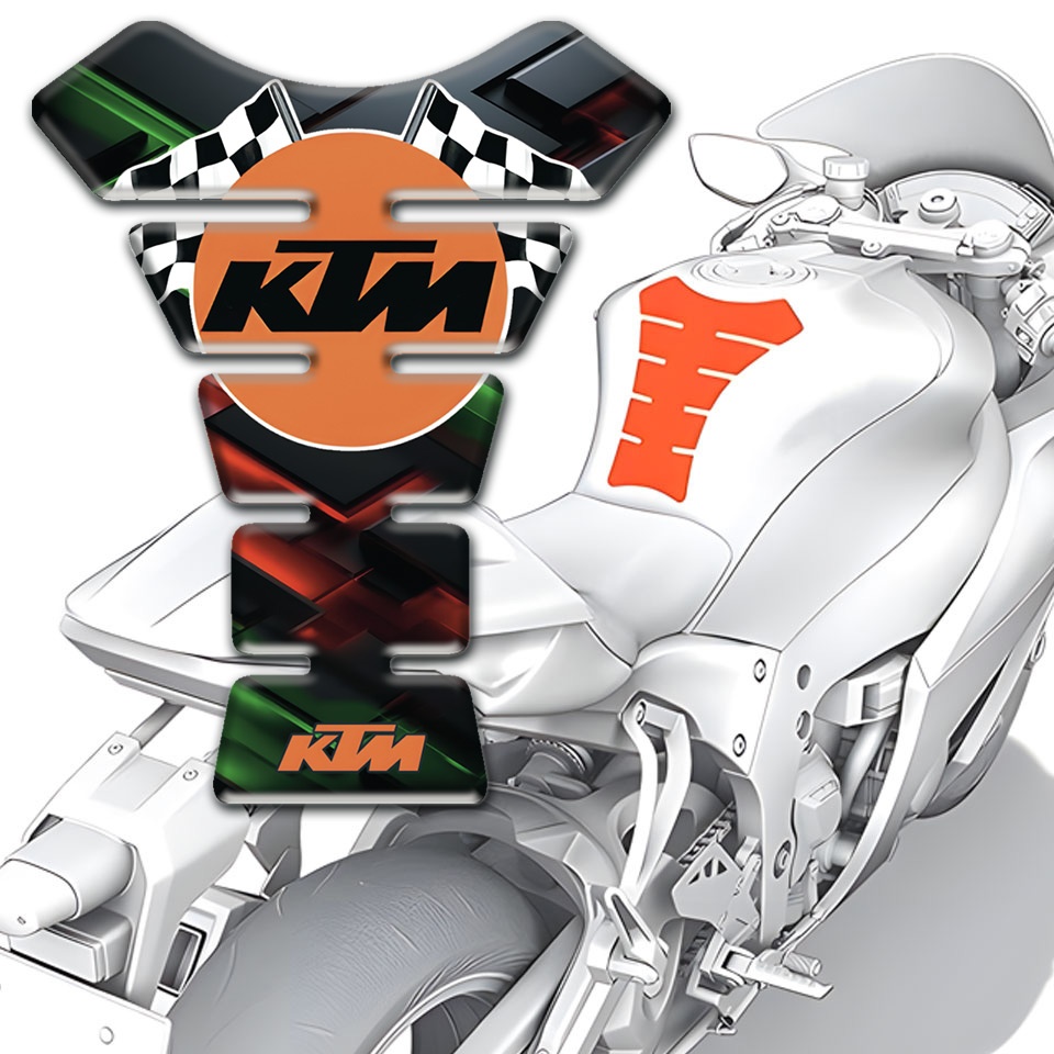 KTM Tank Protector 3d base Style Racing Logo Edition | Tank Protectors ...