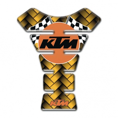 KTM Tank Fuse Yellow Mosaic Base with Round Logo