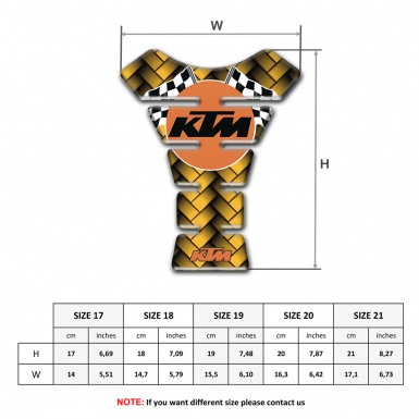KTM Tank Fuse Yellow Mosaic Base with Round Logo