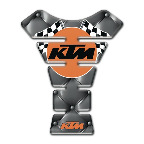 KTM Tank Protector Gray Leather Effect with Racing Logo 