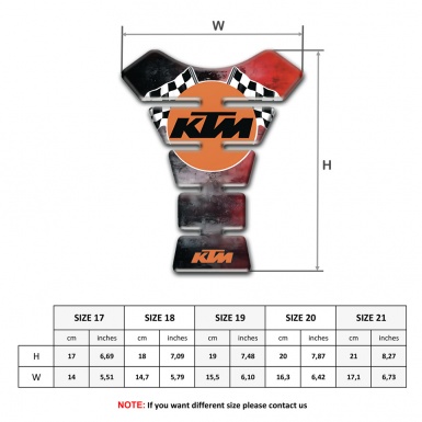KTM Tank Guard Pads Mixed Colors Base and racing Flags logo 