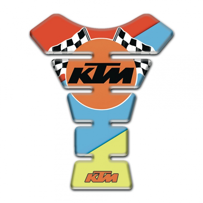 KTM Tank Pad Motorbike Fresh Colors Base Racing Flags Logo