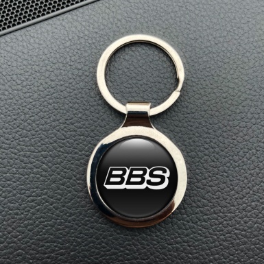 BBS Metal Key Ring Black White Classic Logo Edition