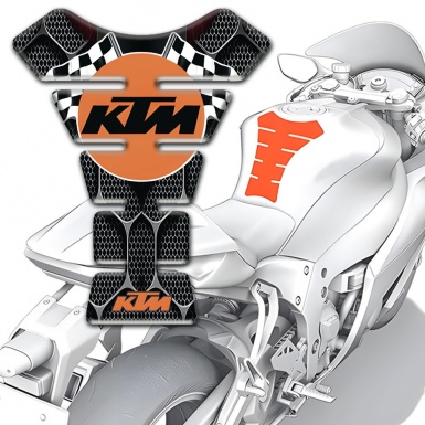 KTM Tank Fuse 3D Design with Racing Flags