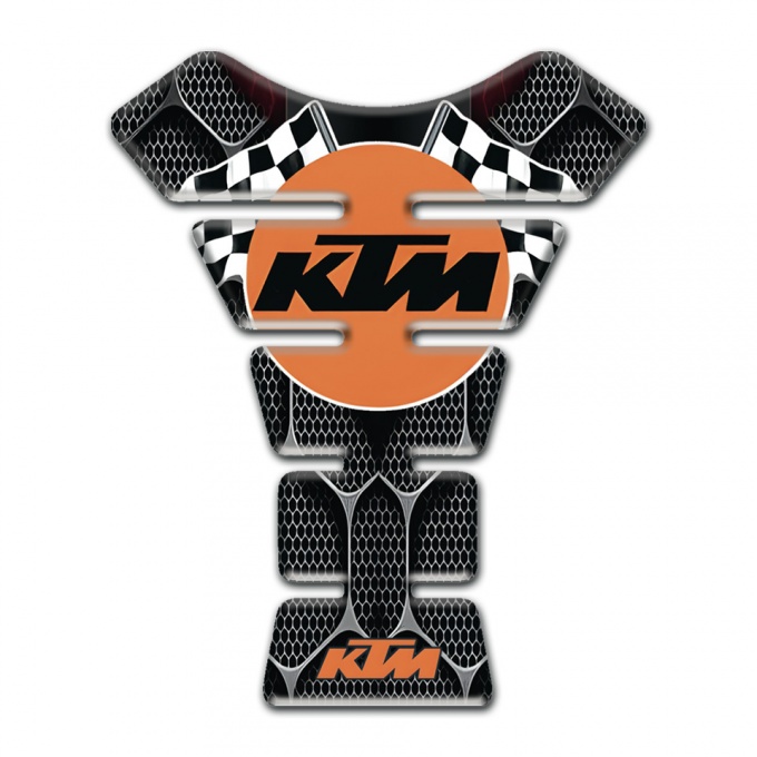 KTM Tank Fuse 3D Design with Racing Flags